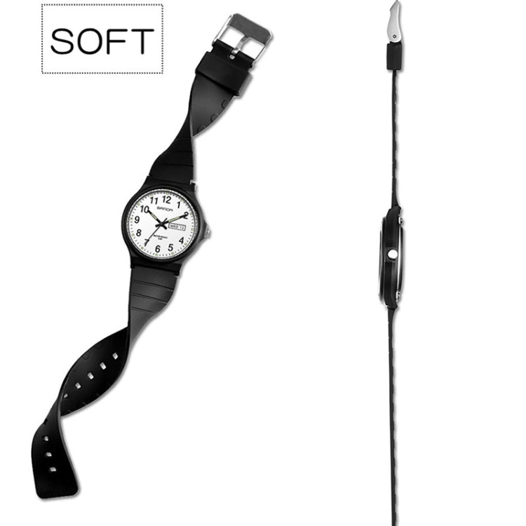 SANDA Medium Double Calendar Electronic Quartz Watch Outdoor Leisure Men Women Students Wristwatch