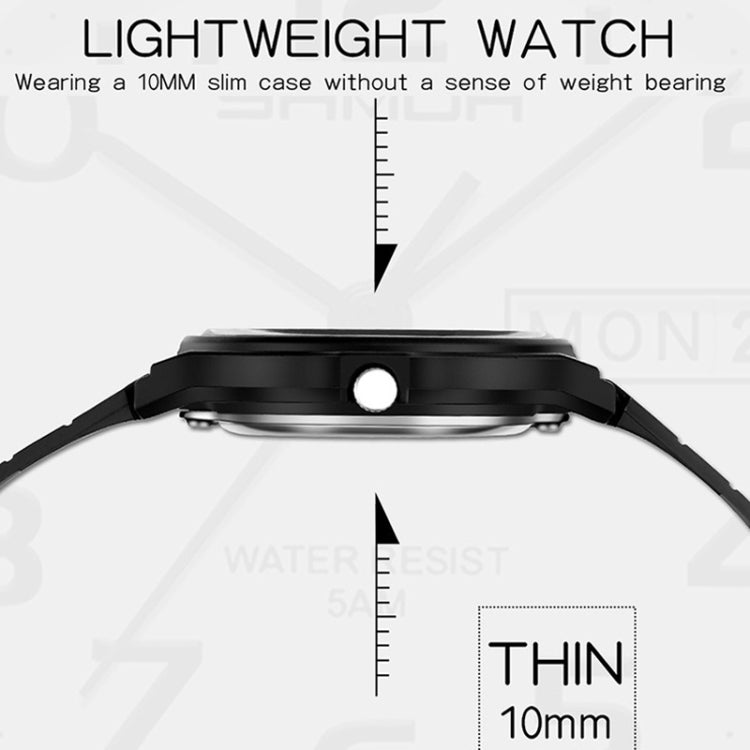 SANDA Medium Double Calendar Electronic Quartz Watch Outdoor Leisure Men Women Students Wristwatch