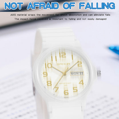 SANDA Medium Double Calendar Electronic Quartz Watch Outdoor Leisure Men Women Students Wristwatch