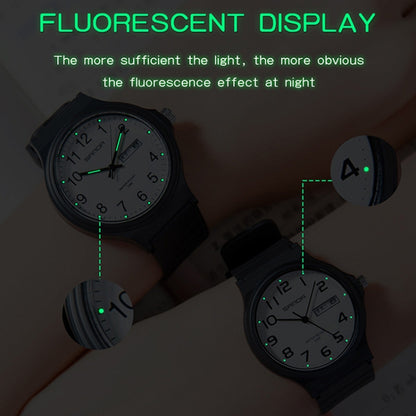 SANDA Medium Double Calendar Electronic Quartz Watch Outdoor Leisure Men Women Students Wristwatch