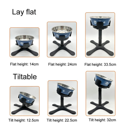 Adjustable Food Bowl Heightening Stand For Medium And Large Pet Dogs, Bracket 1pc, Bracket 2pcs, Bracket + Stainless Steel Bowl, Bracket + Blue Stainless Steel Bowl