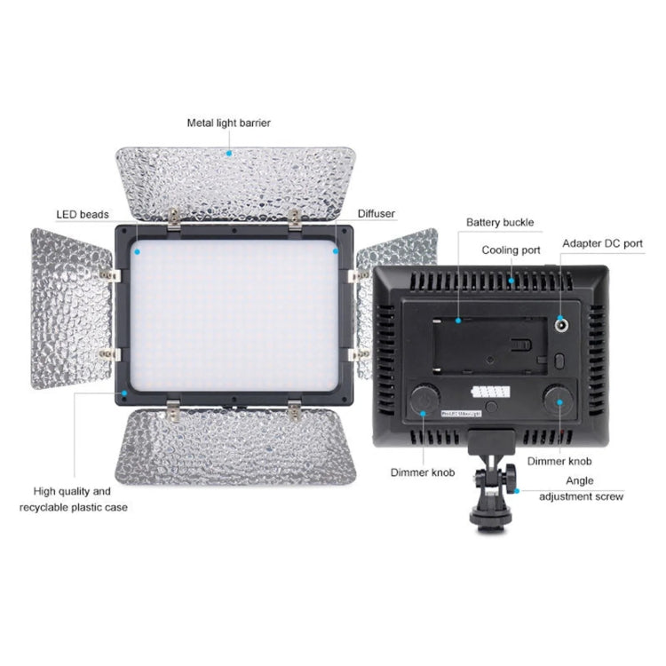 WS-300II Video Fill Light Dual Color Temperature LED Beauty Shooting Light, Single Lamp+US Plug Adapter, Single Lamp+EU Plug Adapter