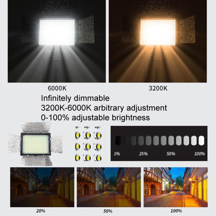 WS-300II Video Fill Light Dual Color Temperature LED Beauty Shooting Light, Single Lamp+US Plug Adapter, Single Lamp+EU Plug Adapter