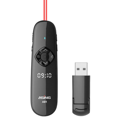 ASiNG A81 PPT Page Turning Clicker With Timing Function & 32G 3-in-1 USB Receiver, Red Light, Green Light