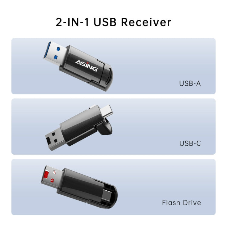 ASiNG A81 PPT Page Turning Clicker With Timing Function & 32G 3-in-1 USB Receiver, Red Light, Green Light
