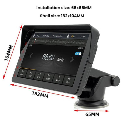 7 Inch Bluetooth 5.0 Portable CarPlay Monitor, Display, Display + Camera