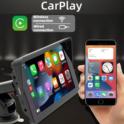 7 Inch Bluetooth 5.0 Portable CarPlay Monitor, Display, Display + Camera