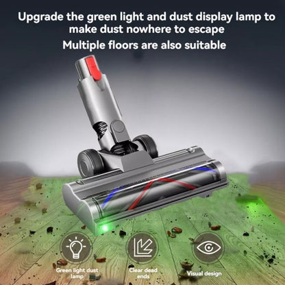Vacuum Cleaner Lightweight Direct Drive Floor Brush Head with Dust Led Lights, For Dyson V7 V8 V10 V11 V15, For Dyson V6, For Dyson V10 Slim / V12 Slim