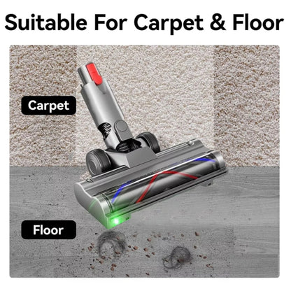 Vacuum Cleaner Lightweight Direct Drive Floor Brush Head with Dust Led Lights, For Dyson V7 V8 V10 V11 V15, For Dyson V6, For Dyson V10 Slim / V12 Slim
