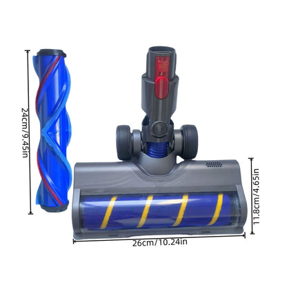 For Dyson V6 / V7 / V8 / V10 / V11 / V15 Soft Velvet Floor Brush & Direct Drive Roller Set with LED Light