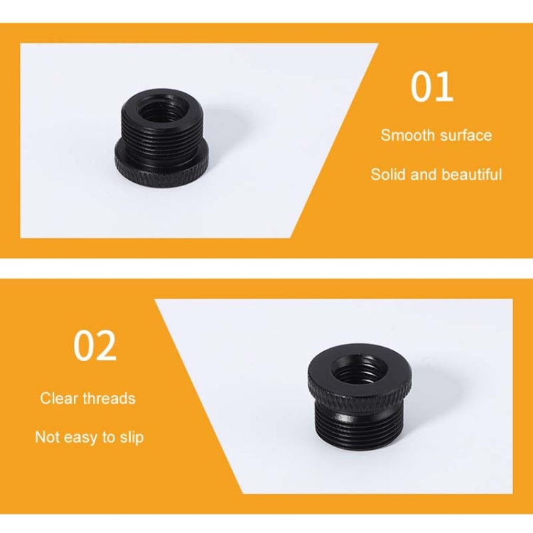 2pcs Metal 3/8 Female To 5/8-27 Male Adapter Screws Microphone Stands Conversion Photo Accessories