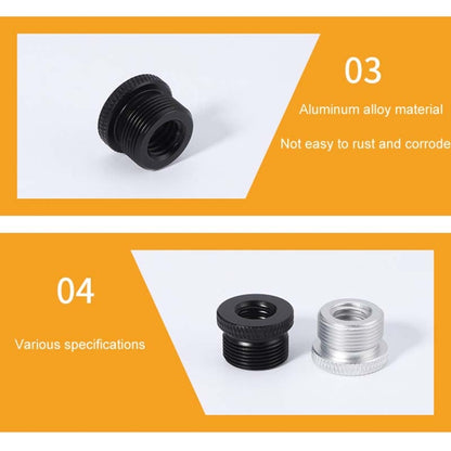 2pcs Metal 3/8 Female To 5/8-27 Male Adapter Screws Microphone Stands Conversion Photo Accessories
