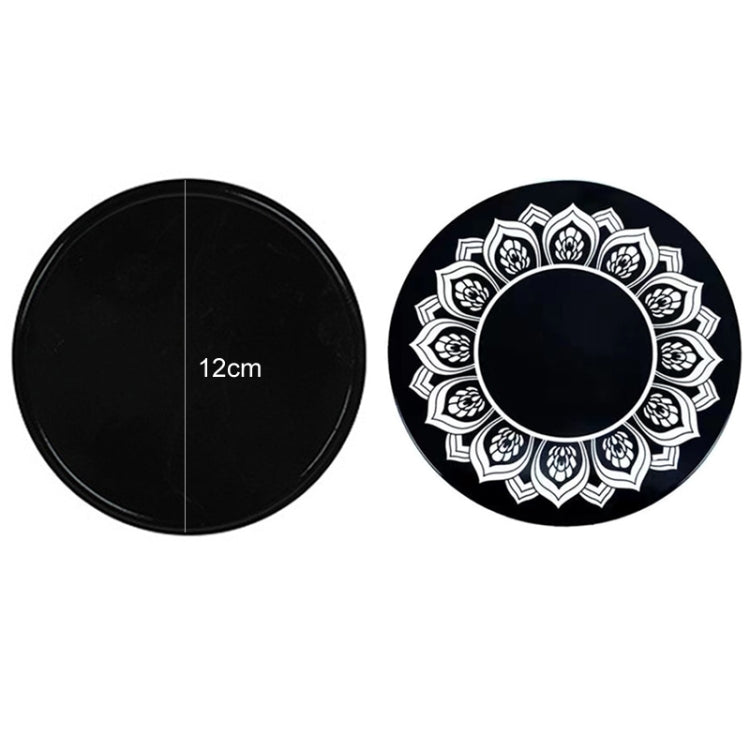 Vehicle Round Strong Sticky Non-slip PU Mat, 12cm, 12cm Lotus