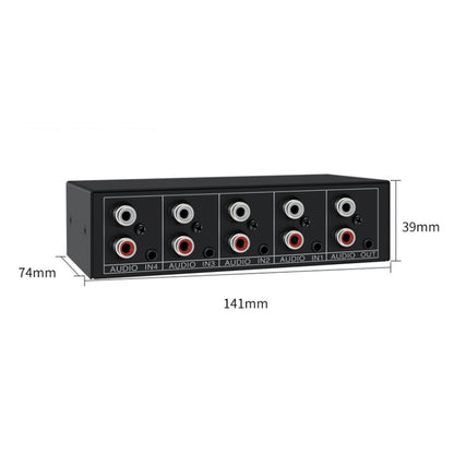 4 In 1 Out  3.5mm + RCA Audio Switcher 4 Channels Audio Converter, AUX -401