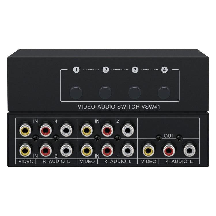 VSW41 AV 4-input 1-output RCA Lotus Interface Audio and Video Switcher, VSW41