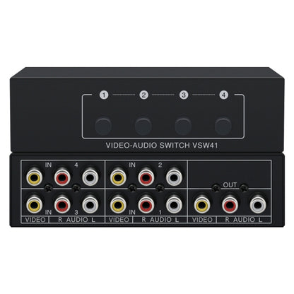 VSW41 AV 4-input 1-output RCA Lotus Interface Audio and Video Switcher, VSW41