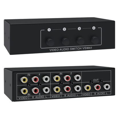 VSW41 AV 4-input 1-output RCA Lotus Interface Audio and Video Switcher, VSW41