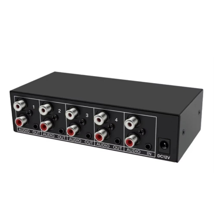1 In 4 Out 3.5mm + RL Audio Distributor Stereo Audio Splitter For PC Laptop DVD, EU Plug, AUX -104