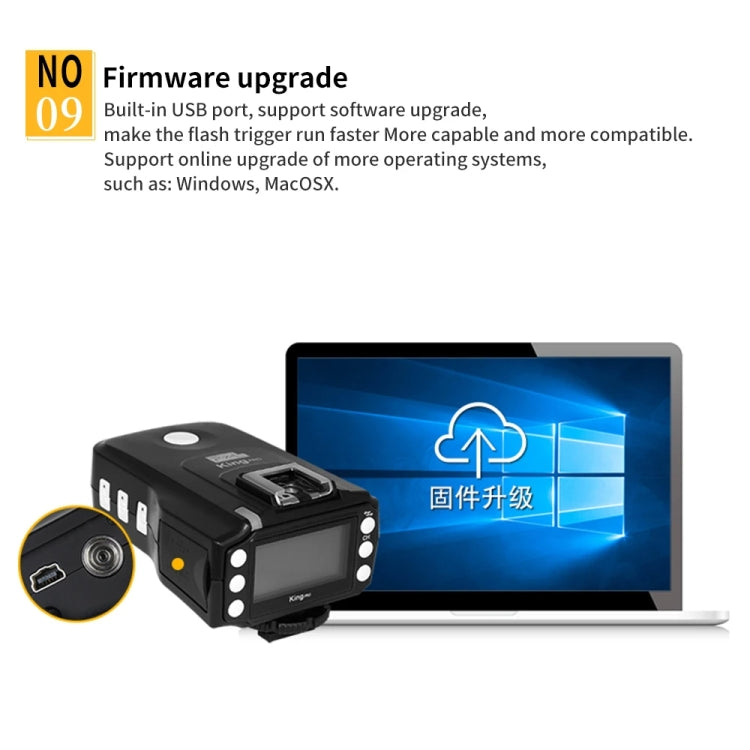 Pixel King Pro Camera Wireless Radio Flash TTL Transmitter and Receiver, For Nikon, For Sony