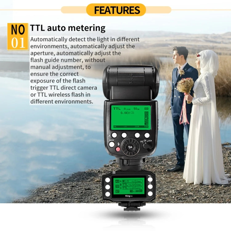 Pixel King Pro Camera Wireless Radio Flash TTL Transmitter and Receiver, For Nikon, For Sony