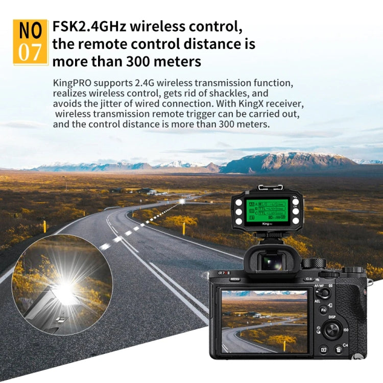 Pixel King Pro Camera Wireless Radio Flash TTL Transmitter and Receiver, For Nikon, For Sony