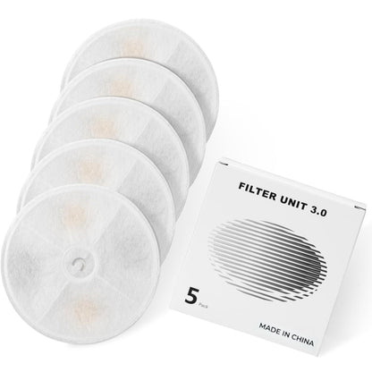 For 2 / 3 / 5 SOLO Smart Drinking Fountain Filters Cartridge Pet Drinking Fountain Filter Cotton, 5pcs /Box