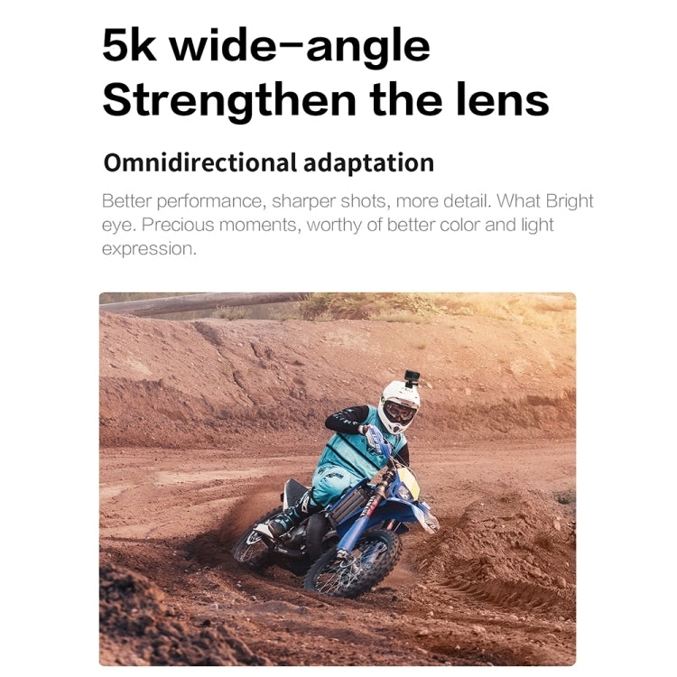 5K/30FPS WIFI HD Anti-Shake Remote Touch Dual-Screen IP68 Waterproof Sports Camera, Microphone Version