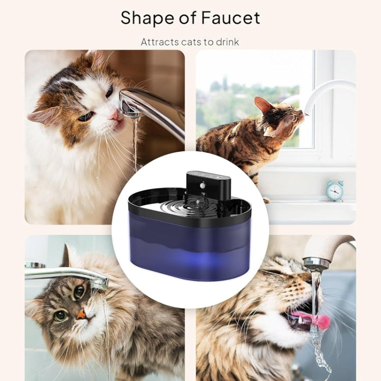 2.2L Smart Pet Water Fountain Wireless Infrared Sensor Battery Model Cats Water Dispenser, 291-Runway, 289-Square