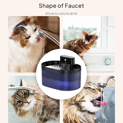 2.2L Smart Pet Water Fountain Wireless Infrared Sensor Battery Model Cats Water Dispenser, 291-Runway, 289-Square