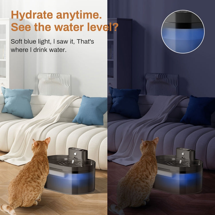 2.2L Smart Pet Water Fountain Wireless Infrared Sensor Battery Model Cats Water Dispenser, 291-Runway, 289-Square