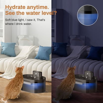 2.2L Smart Pet Water Fountain Wireless Infrared Sensor Battery Model Cats Water Dispenser, 291-Runway, 289-Square