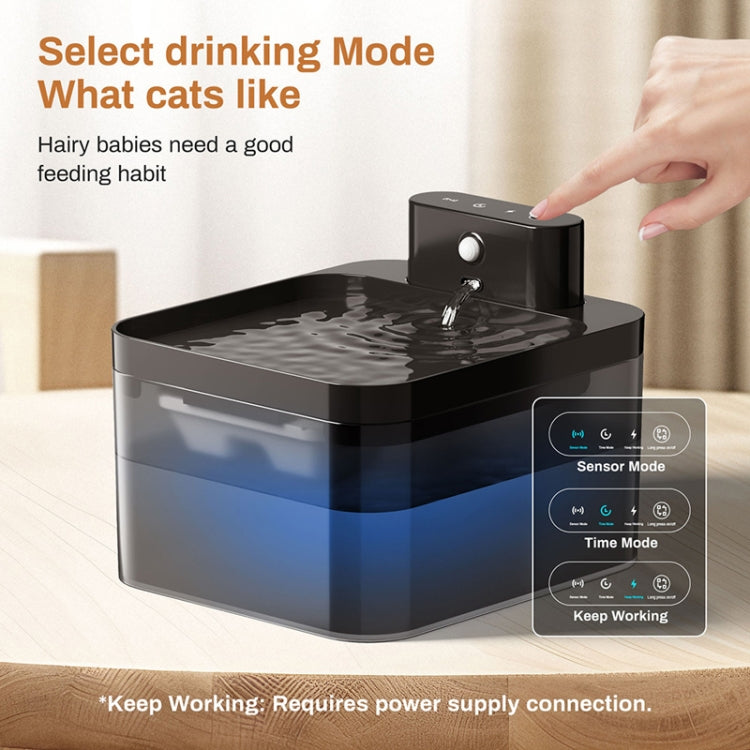2.2L Smart Pet Water Fountain Wireless Infrared Sensor Battery Model Cats Water Dispenser, 291-Runway, 289-Square