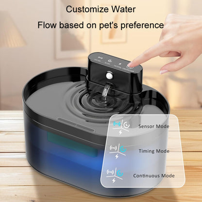2.2L Smart Pet Water Fountain Wireless Infrared Sensor Battery Model Cats Water Dispenser, 291-Runway, 289-Square