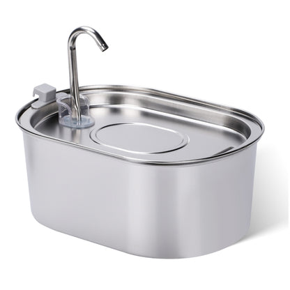 3.2L Stainless Steel Faucet Pet Water Fountain Quiet Cats Water Dispenser