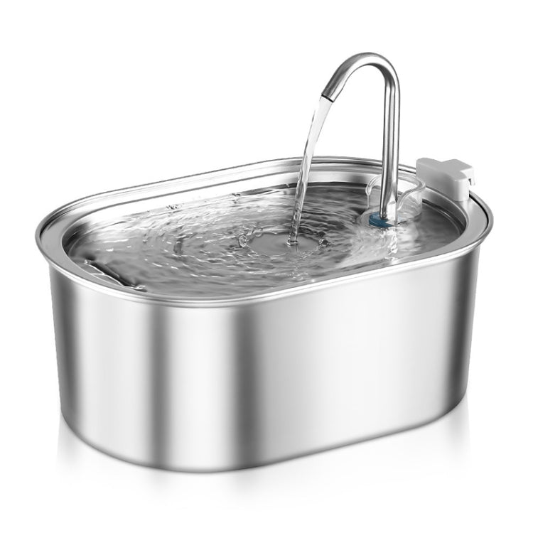 3.2L Stainless Steel Faucet Pet Water Fountain Quiet Cats Water Dispenser