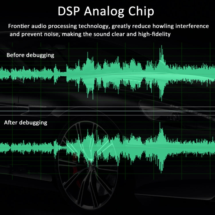 EQ-819 Car Audio Equalizer EQ Tuning Crossover Amplifier Supports Dual Microphone Input Reverberation Adjustment, EQ-819