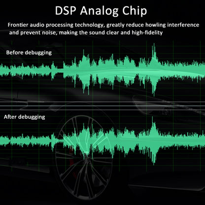 EQ-819 Car Audio Equalizer EQ Tuning Crossover Amplifier Supports Dual Microphone Input Reverberation Adjustment, EQ-819