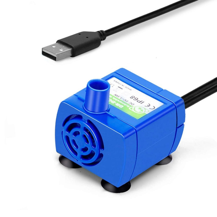 DC USB Pet Water Fountain Pump Cats Water Dispenser Brushless Silent Water Pump, No LED Light, Blue LED Light