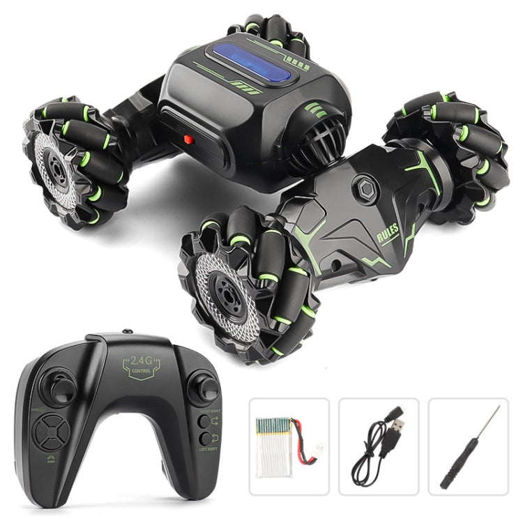 Children RC Car Toy Lights Electric Gesture Sensor Remote Control Twisting Stunt Car, Orange Dual RC, Green Dual RC, Orange Single RC, Green Single RC