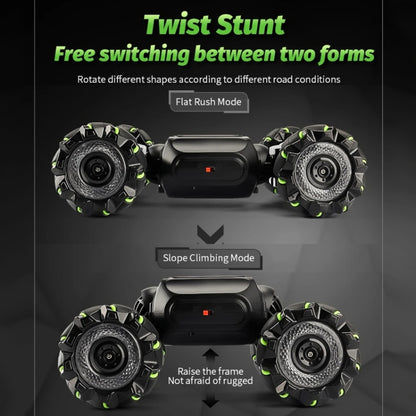 Children RC Car Toy Lights Electric Gesture Sensor Remote Control Twisting Stunt Car, Orange Dual RC, Green Dual RC, Orange Single RC, Green Single RC