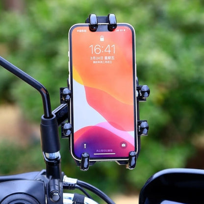 JNHW Motorcycle Bicycle Eight Claw Mobile Phone Navigation Shockproof Bracket, For Handlebar, For Rearview Mirror