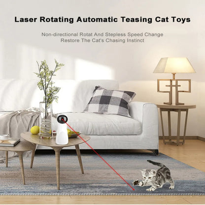 Automatic Laser Cat Toy Teaser Kitten Interactive Training Entertaining Device