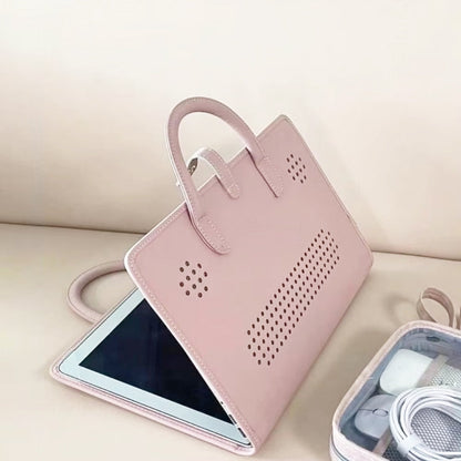 Pink Girl Style PU Laptop Bag Protective Case with Handle, 15.6 / 16 Inch