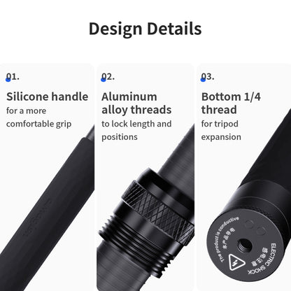 aMagisn 3m Carbon Fiber Invisible Selfie Stick Extension Rod For Action Camera