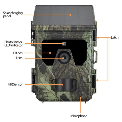 HC600A HD Night Vision Infrared Motion Detection Hunting Camera with Solar Panel, HC600A