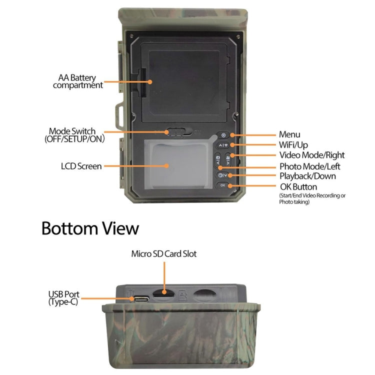 HC600A HD Night Vision Infrared Motion Detection Hunting Camera with Solar Panel, HC600A