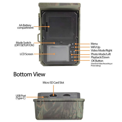 HC600A HD Night Vision Infrared Motion Detection Hunting Camera with Solar Panel, HC600A