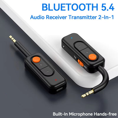 2-in-1 Receiver Bluetooth Transmitter with Call Aux Car Bluetooth Adapter, 2-in-1