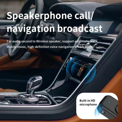 2-in-1 Receiver Bluetooth Transmitter with Call Aux Car Bluetooth Adapter, 2-in-1