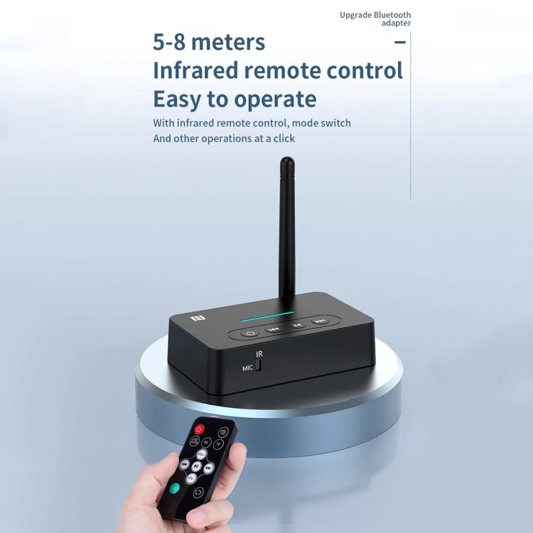 D9 2-in-1 Old-fashioned Audio Car Bluetooth Receiver Transmitter NFC Music Bluetooth Adapter, D9 2-in-1